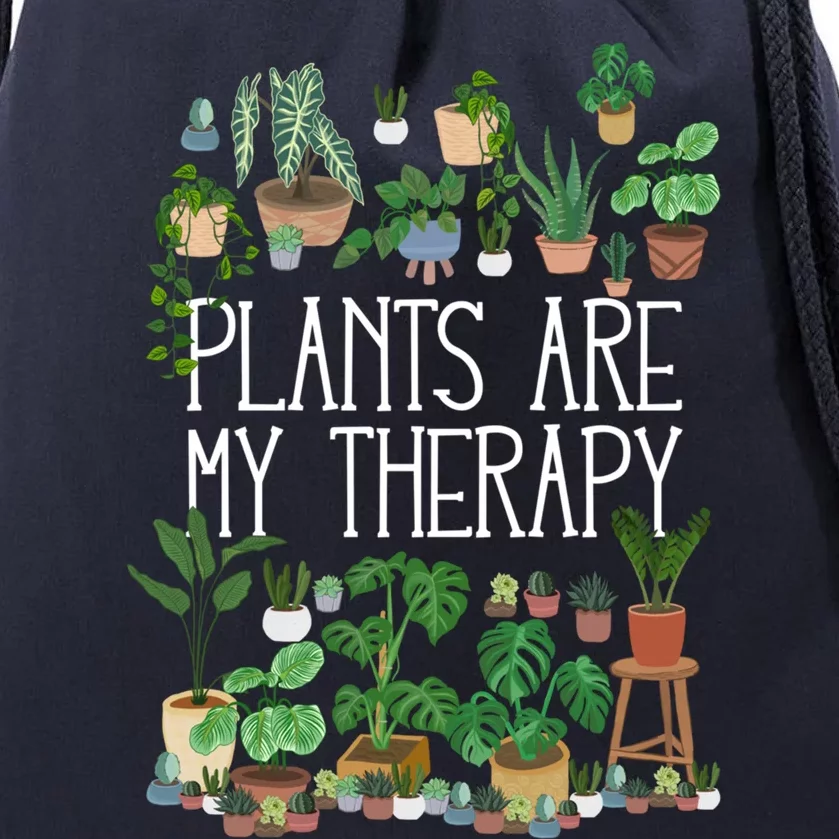 Potted Plants Are My Therapy Gift Drawstring Bag