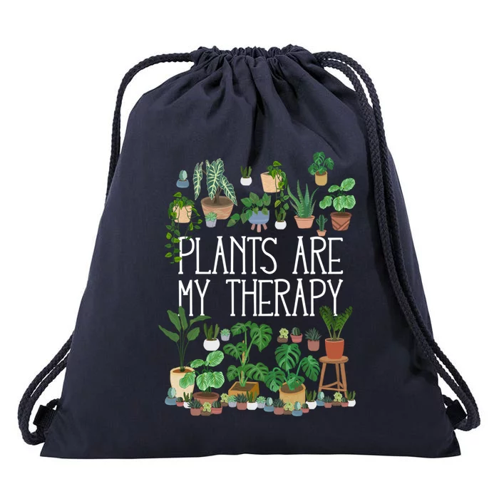 Potted Plants Are My Therapy Gift Drawstring Bag