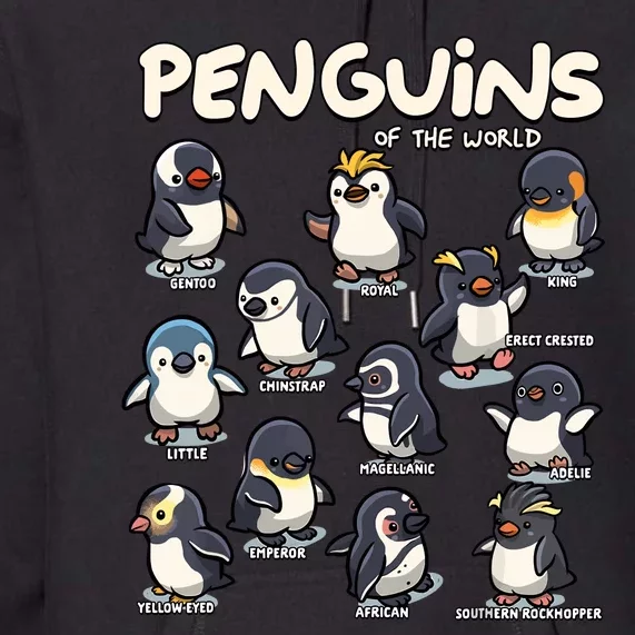 Penguin Penguins Animals Of The World Penguin Lovers Premium Hoodie