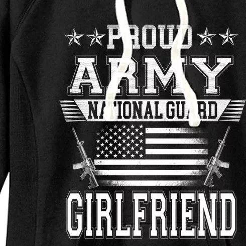 Proud Patriotic Army National Guard Friend Usa Flag Funny Gift Women's Fleece Hoodie