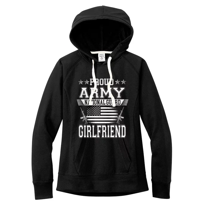 Proud Patriotic Army National Guard Friend Usa Flag Funny Gift Women's Fleece Hoodie