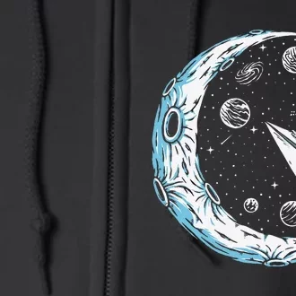 Paper Plane Astronaut Airplane Pilot Full Zip Hoodie