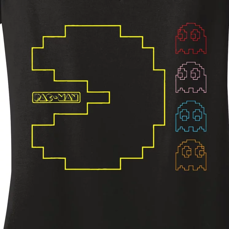 PACMAN Women's V-Neck T-Shirt