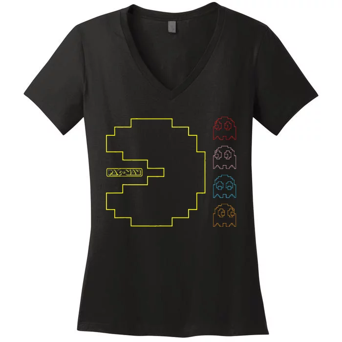 PACMAN Women's V-Neck T-Shirt