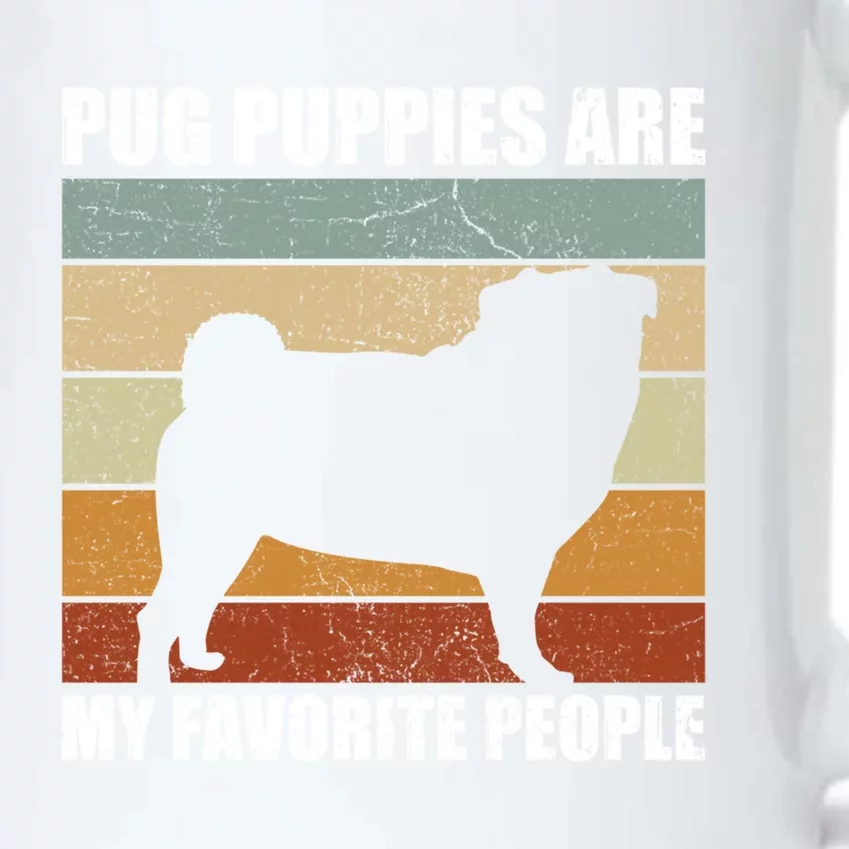 Pug Puppies Are My Favorite People Dog Lover Pet Owner Gift Black Color Changing Mug