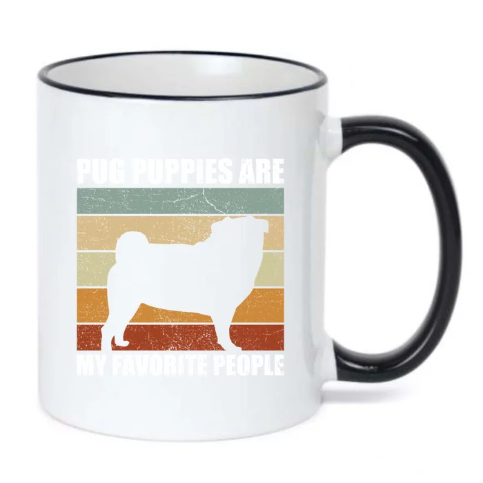 Pug Puppies Are My Favorite People Dog Lover Pet Owner Gift Black Color Changing Mug