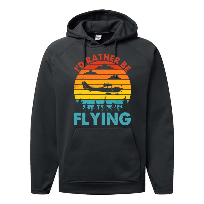 Plane Propeller Airplane Decorations Pilot Sunglasses Performance Fleece Hoodie