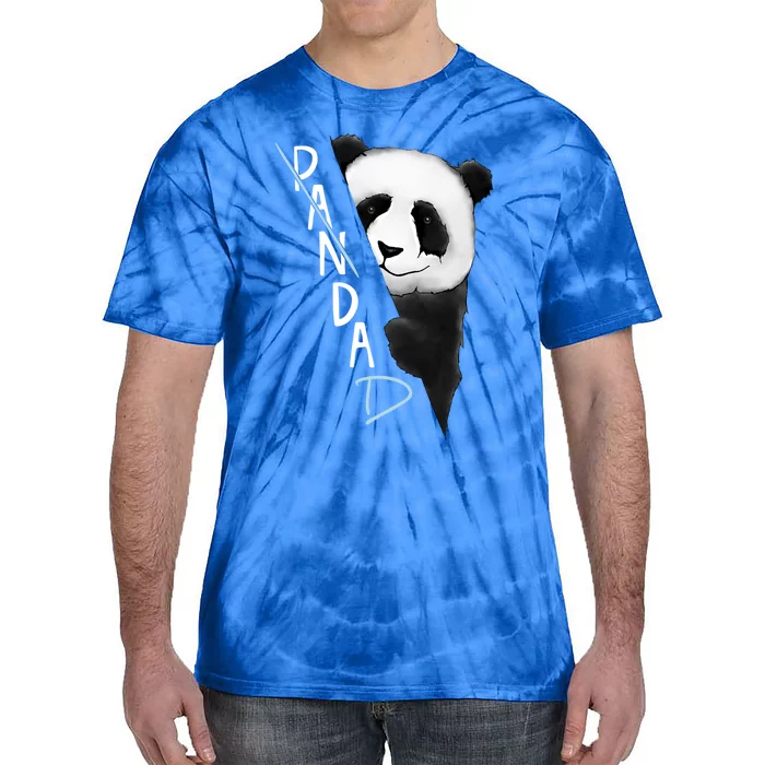 Pandad Panda Bear Bad Dad Joke Fathers Day Gift Tie-Dye T-Shirt