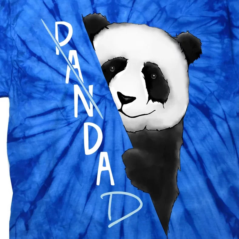 Pandad Panda Bear Bad Dad Joke Fathers Day Gift Tie-Dye T-Shirt