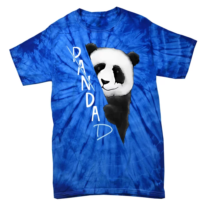 Pandad Panda Bear Bad Dad Joke Fathers Day Gift Tie-Dye T-Shirt