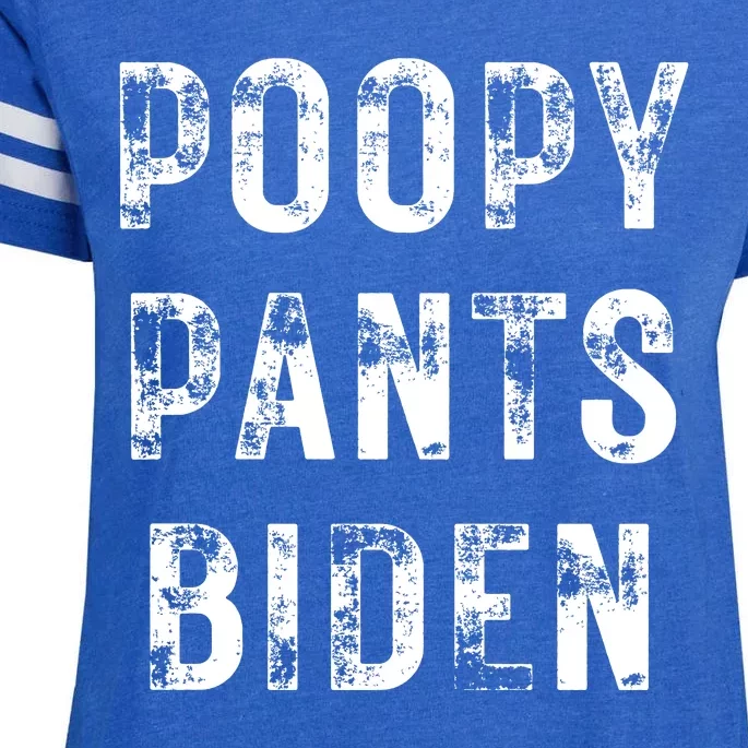 Poopy Pants Biden Enza Ladies Jersey Football T-Shirt