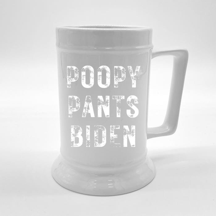 Poopy Pants Biden Front & Back Beer Stein