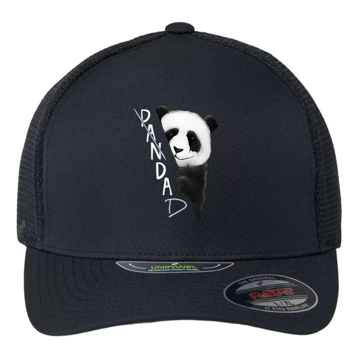 Pandad Panda Bear Bad Dad Joke Fathers Day Gift Flexfit Unipanel Trucker Cap