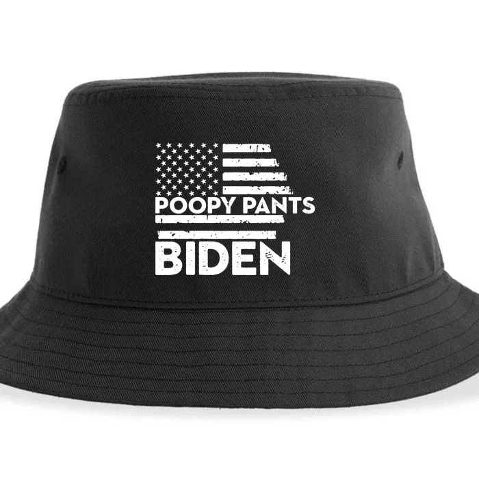 Poopy Pants Biden Vintage Sustainable Bucket Hat