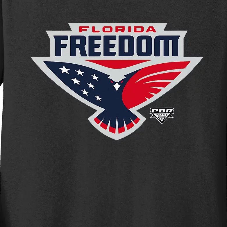 Pbr Professional Bull Riders Florida Freedom Big Chest Kids Long Sleeve Shirt