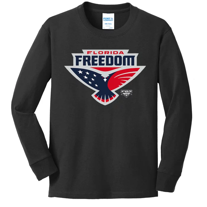 Pbr Professional Bull Riders Florida Freedom Big Chest Kids Long Sleeve Shirt