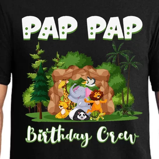 Pap Pap Birthday Crew Zoo Bday Safari Party Celebration Pajama Set