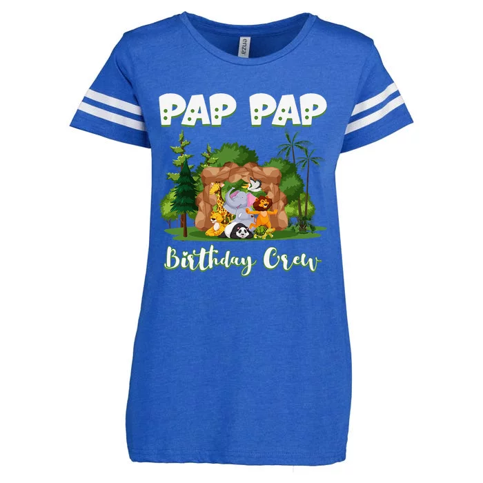 Pap Pap Birthday Crew Zoo Bday Safari Party Celebration Enza Ladies Jersey Football T-Shirt