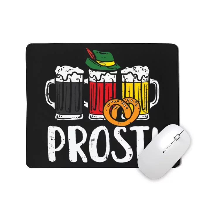 Prost Pretzel Bavarian Beers German Oktoberfest Mousepad