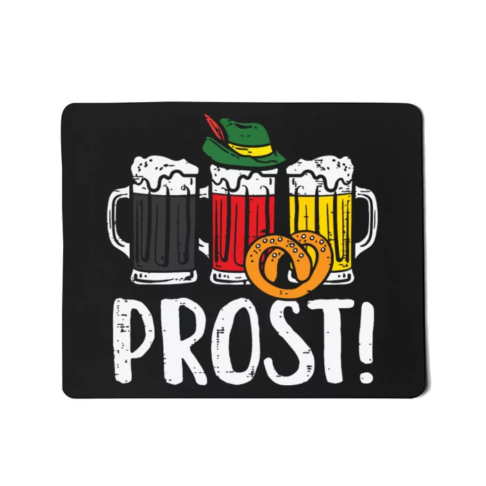 Prost Pretzel Bavarian Beers German Oktoberfest Mousepad