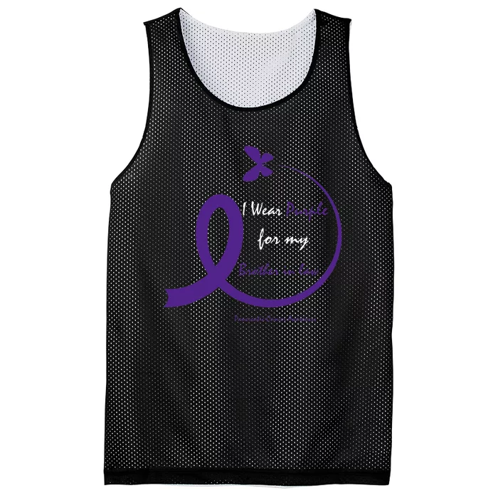 Products Purple Brother In Law Pancreatic Cancer Awareness Mesh Reversible Basketball Jersey Tank