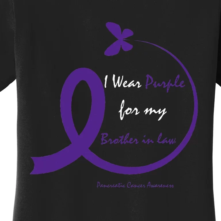 Products Purple Brother In Law Pancreatic Cancer Awareness Women's T-Shirt