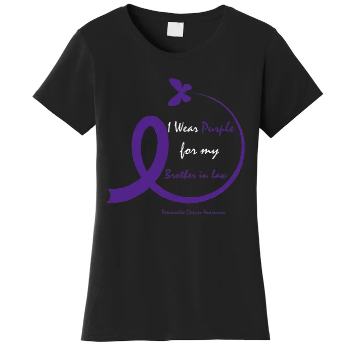 Products Purple Brother In Law Pancreatic Cancer Awareness Women's T-Shirt