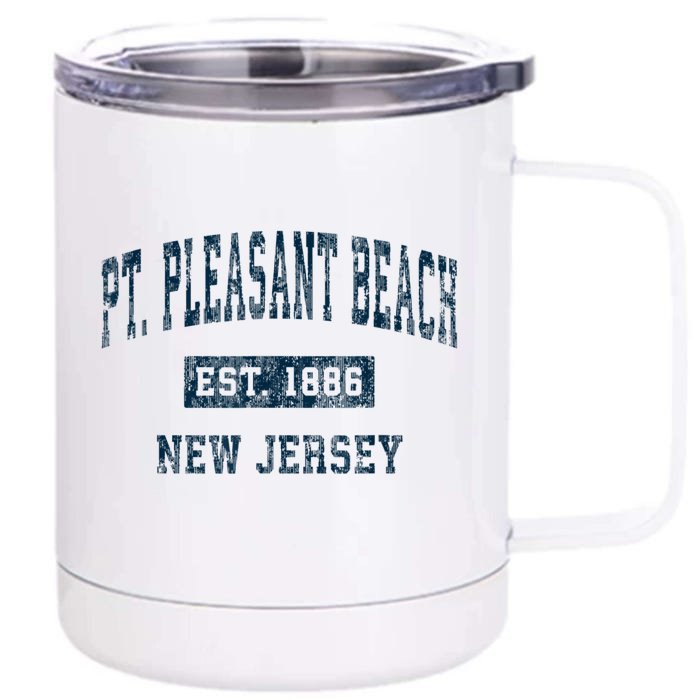 Point Pleasant Beach New Jersey NJ Vintage Sports Design Front & Back 12oz Stainless Steel Tumbler Cup