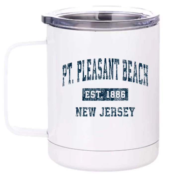 Point Pleasant Beach New Jersey NJ Vintage Sports Design Front & Back 12oz Stainless Steel Tumbler Cup