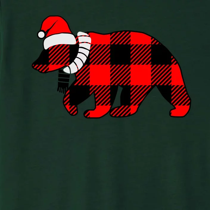 Plaid Polar Bear Christmas Holiday ChromaSoft Performance T-Shirt