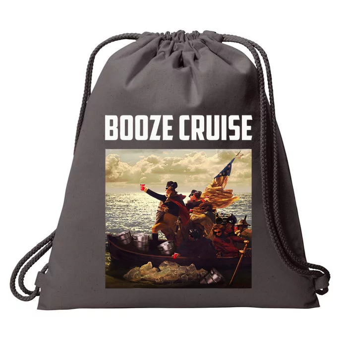 Political Party Booze Cruise Shades & Red Cups Drawstring Bag