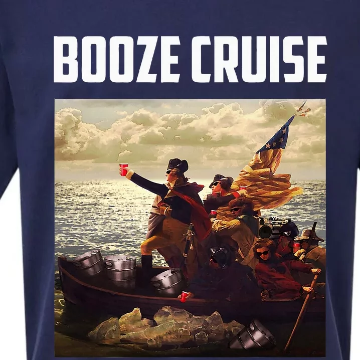 Political Party Booze Cruise Shades & Red Cups Sueded Cloud Jersey T-Shirt