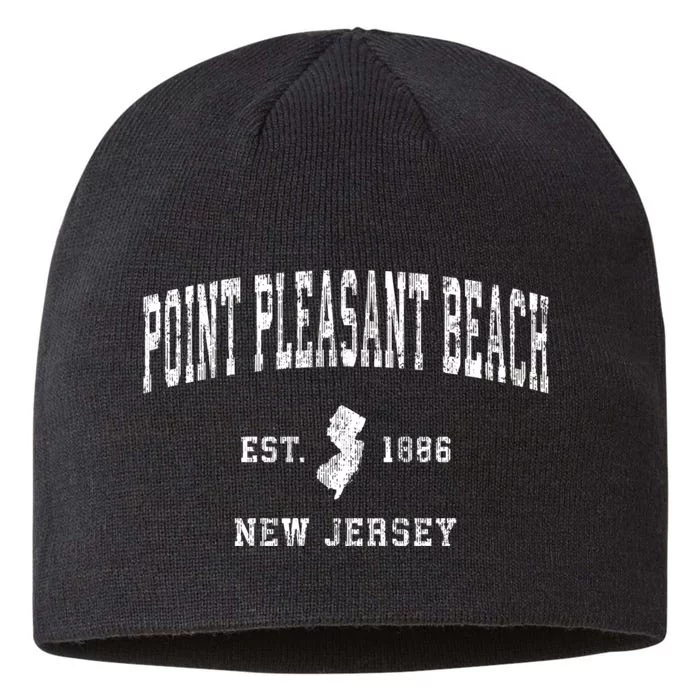 Point Pleasant Beach New Jersey Nj Vintage Athletic Sports 8 1/2in Sustainable Knit Beanie