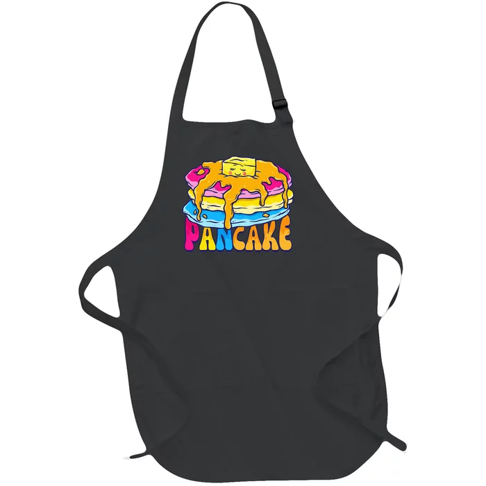 Pansexual Pancake Breakfast Food Pun Pan Pride Flag LGBTQ Full-Length Apron With Pocket