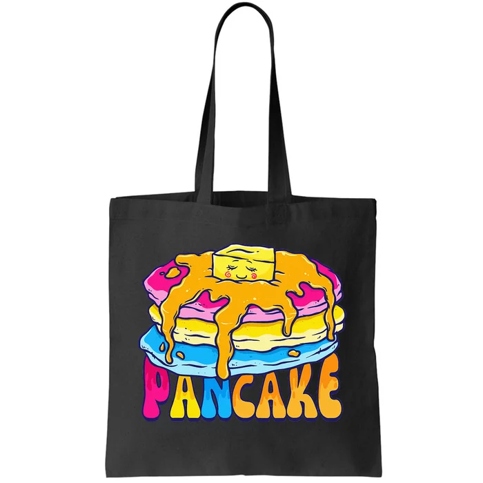 Pansexual Pancake Breakfast Food Pun Pan Pride Flag LGBTQ Tote Bag