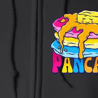 Pansexual Pancake Breakfast Food Pun Pan Pride Flag LGBTQ Full Zip Hoodie