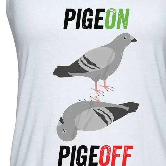 Pigeon Pigeoff Bird Birdwatcher Birdwatching Racing Ladies Essential Flowy Tank