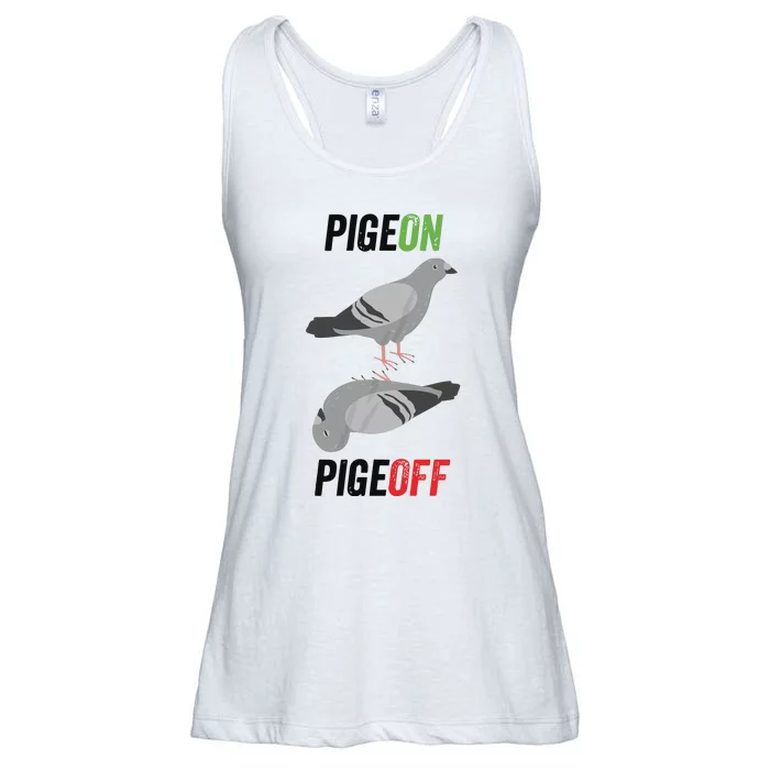 Pigeon Pigeoff Bird Birdwatcher Birdwatching Racing Ladies Essential Flowy Tank