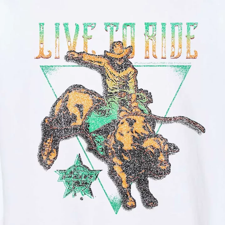 Pbr Professional Bull Riders Live To Ride Rodeo Pbr Logo Garment-Dyed Sweatshirt