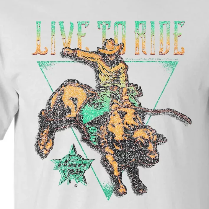 Pbr Professional Bull Riders Live To Ride Rodeo Pbr Logo Tall T-Shirt