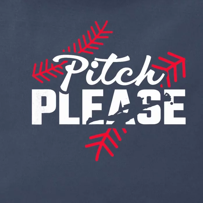 Pitch Please, Baseball Zip Tote Bag