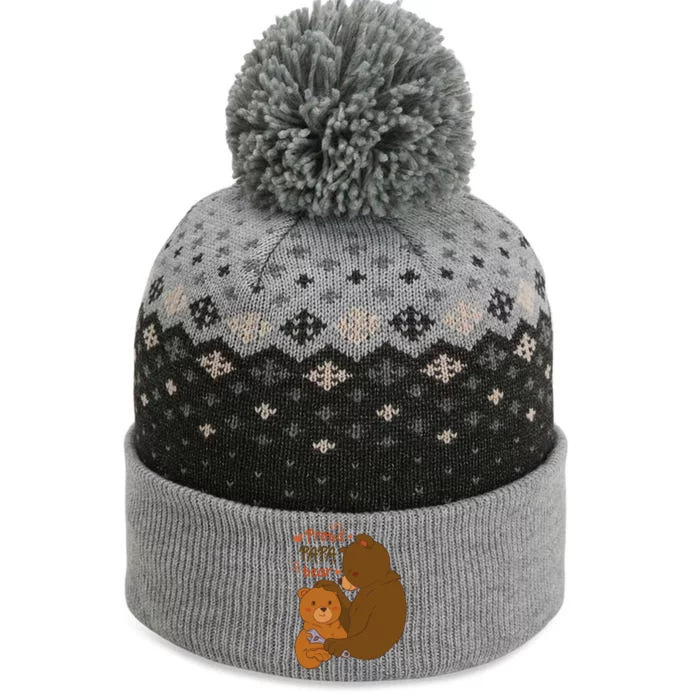 Proud Papa Bear Cute Gift The Baniff Cuffed Pom Beanie