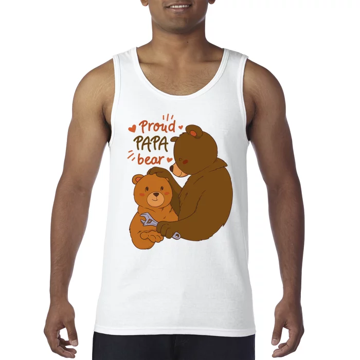 Proud Papa Bear Cute Gift Tank Top