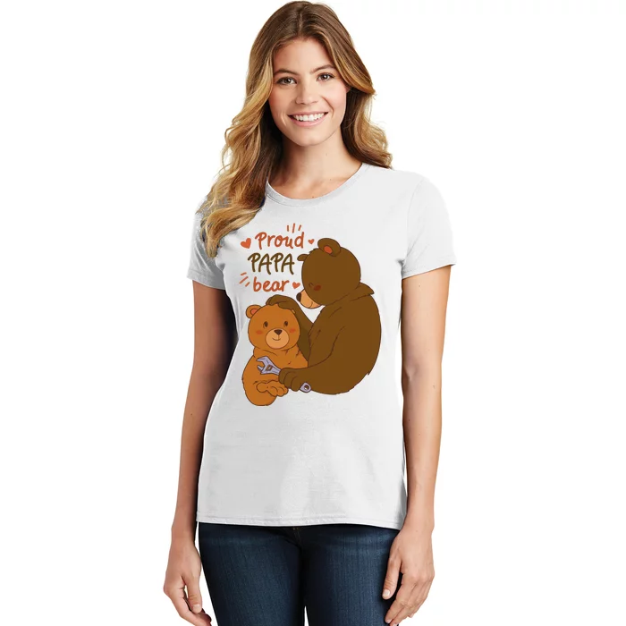 Proud Papa Bear Cute Gift Women's T-Shirt