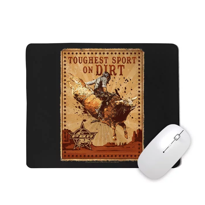 Pbr Professional Bull Riders Toughest Sport On Dirt Stamp Mousepad