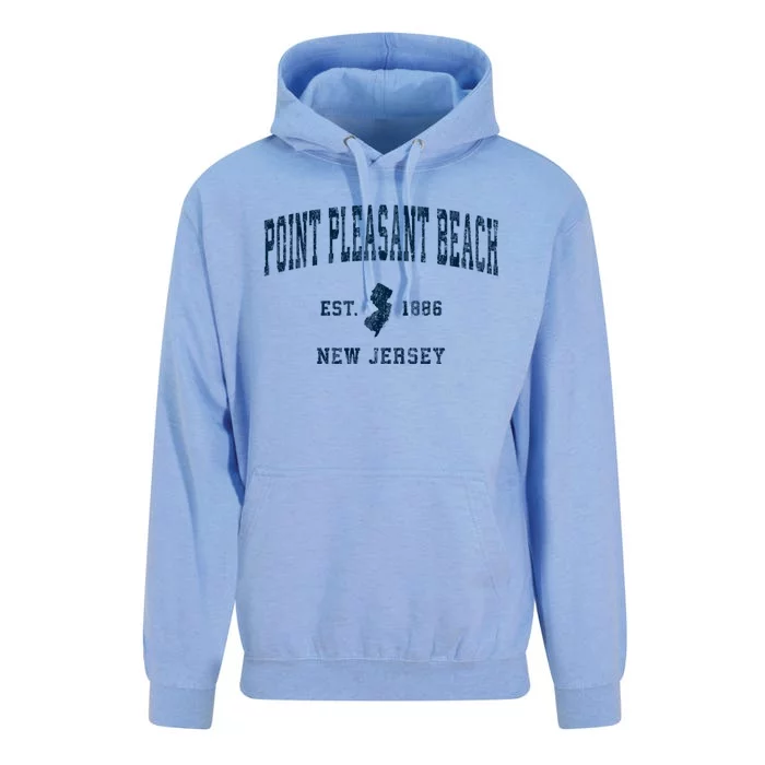 Point Pleasant Beach New Jersey Nj Vintage Sports Unisex Surf Hoodie