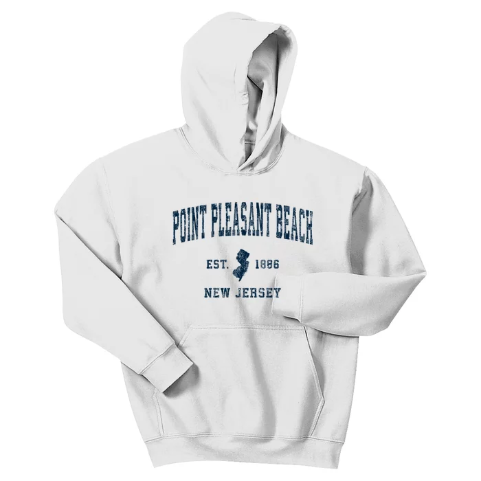 Point Pleasant Beach New Jersey Nj Vintage Sports Kids Hoodie