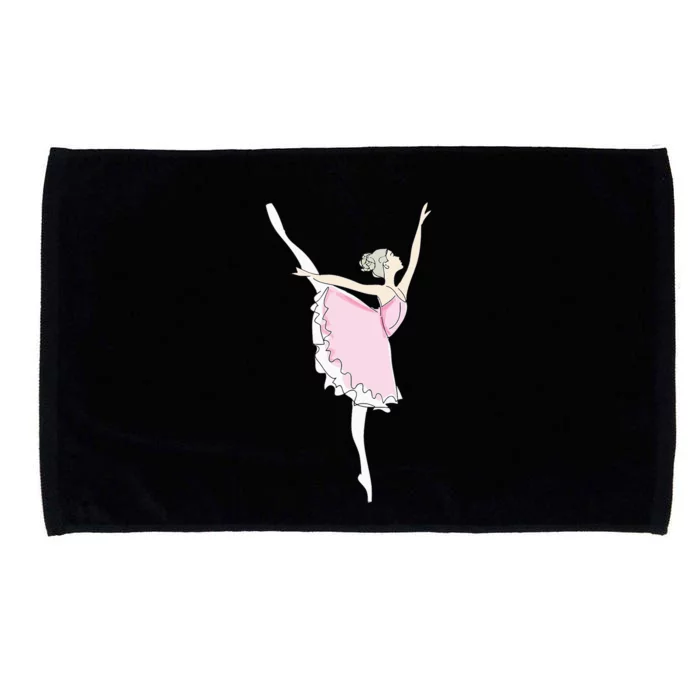 Pretty Pink Ballerina Cute Valentine Dancer Fun Pajama Microfiber Hand Towel