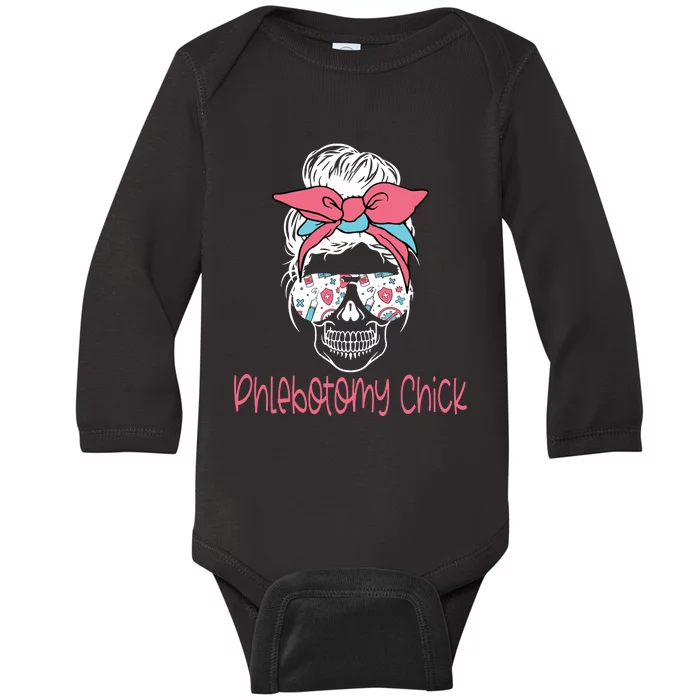 Phlebotomist Phlebotomy Blood Lab Pleb Tech Baby Long Sleeve Bodysuit