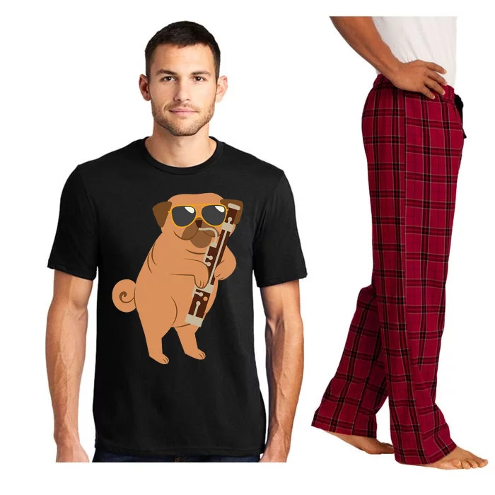 Pug Playing Bassoon Player Dog Bassoonist Musician Pajama Set